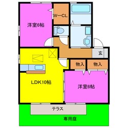 リビングタウンヴェルードＡの物件間取画像